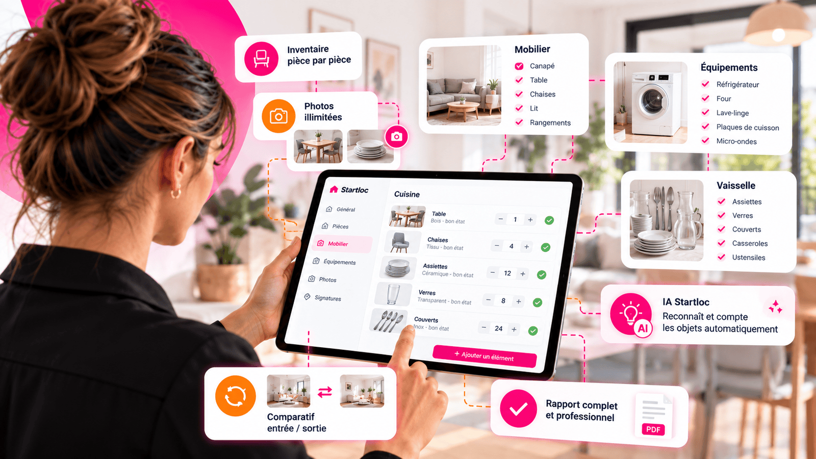 État des lieux d’un logement meublé et inventaire avec Startloc