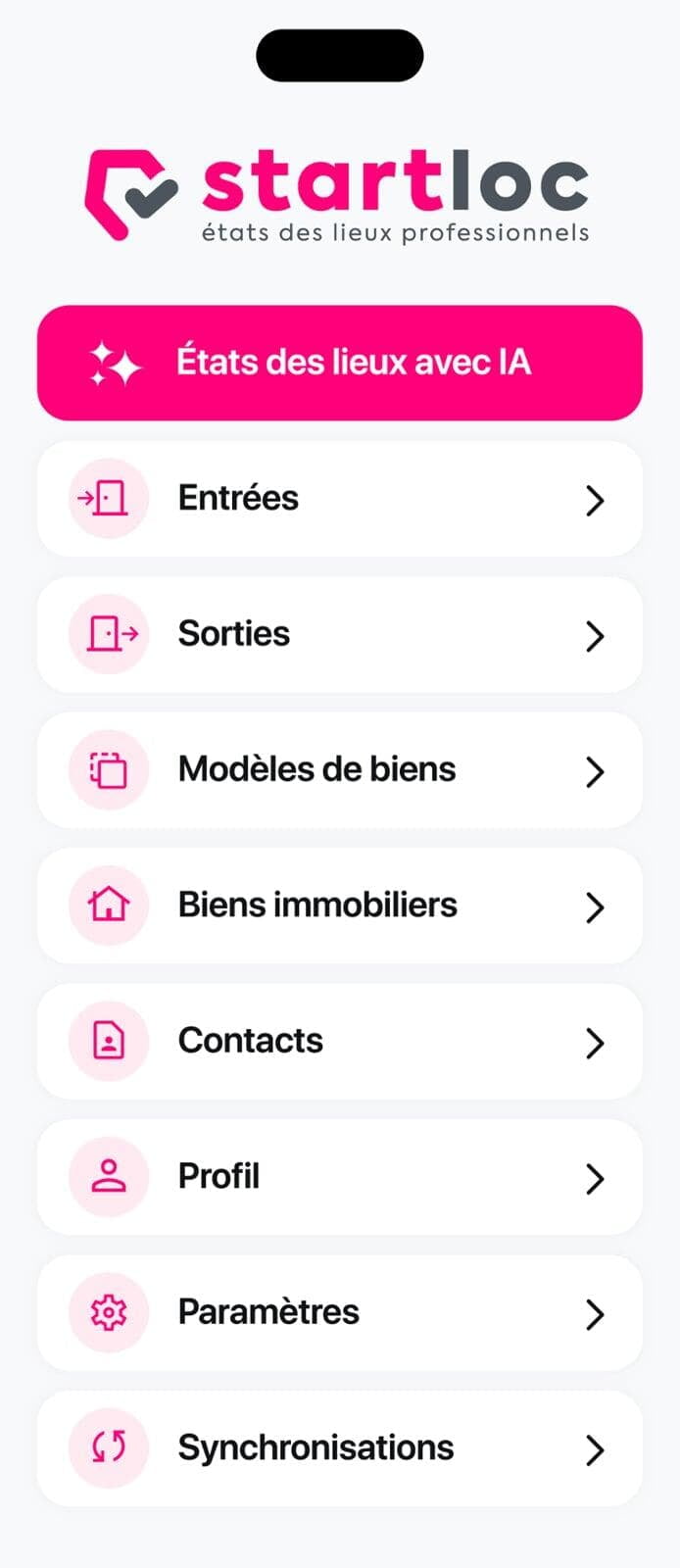 Application Startloc pour réaliser des états des lieux